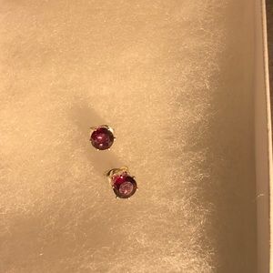 Garnet stud earrings
